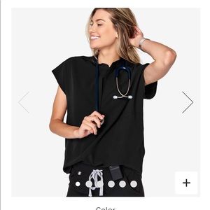 Figs Rafaela Mandarin collar scrub top